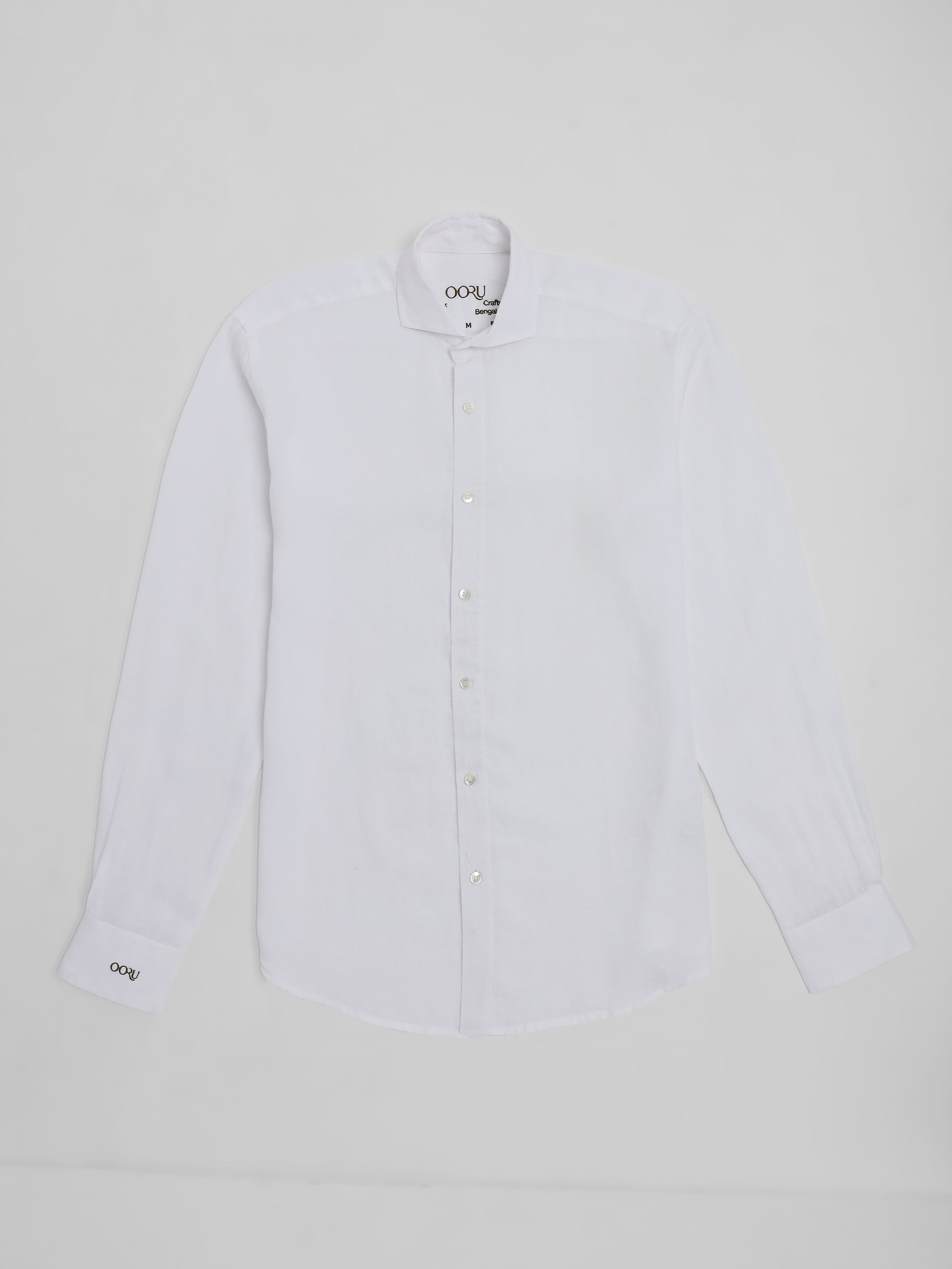 White/ ಬಿಳಿ Linen Shirt