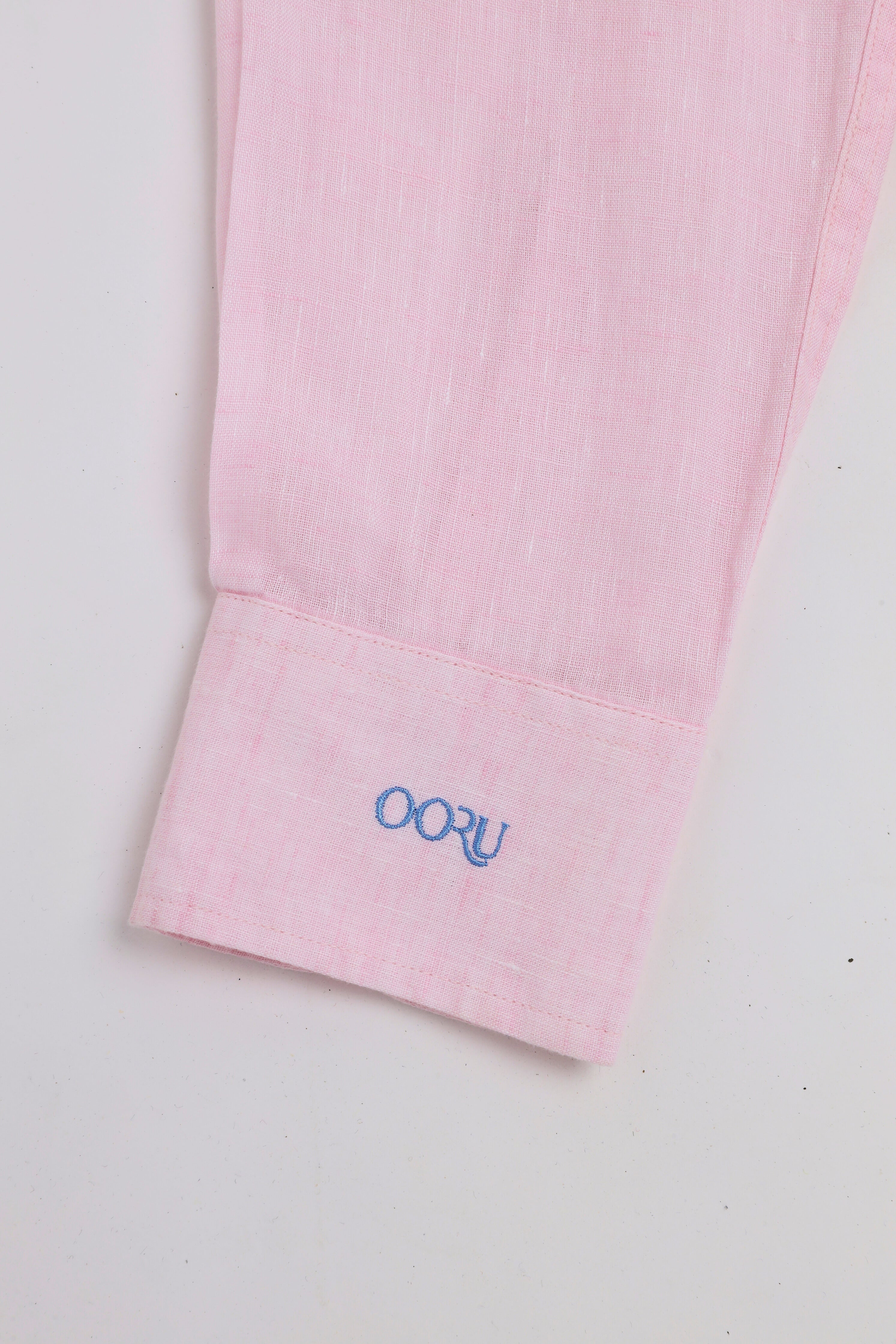 Pink/ ಗುಲಾಬಿ Linen Shirt