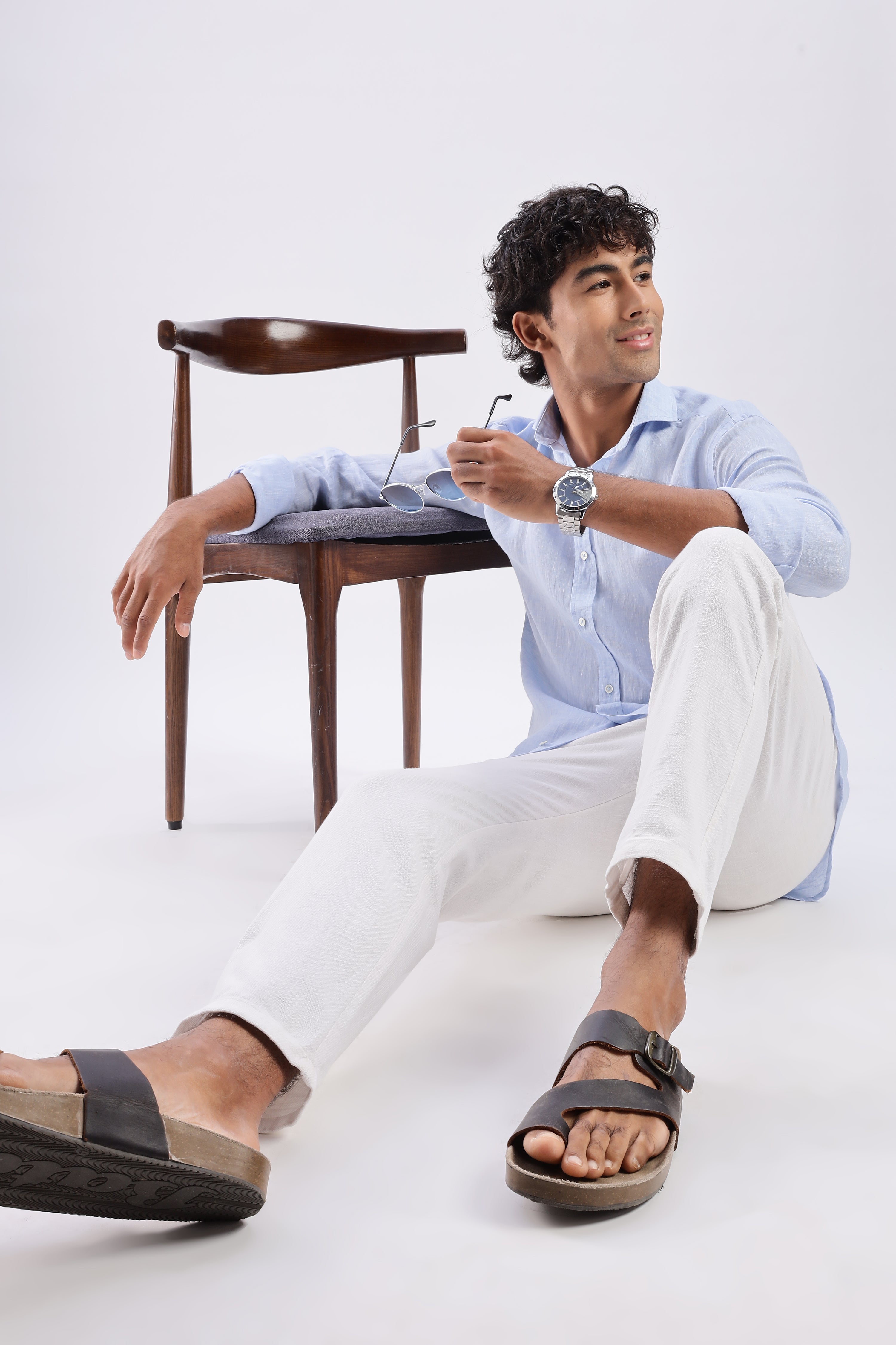 Blue/ ನೀಲಿ Linen Shirt