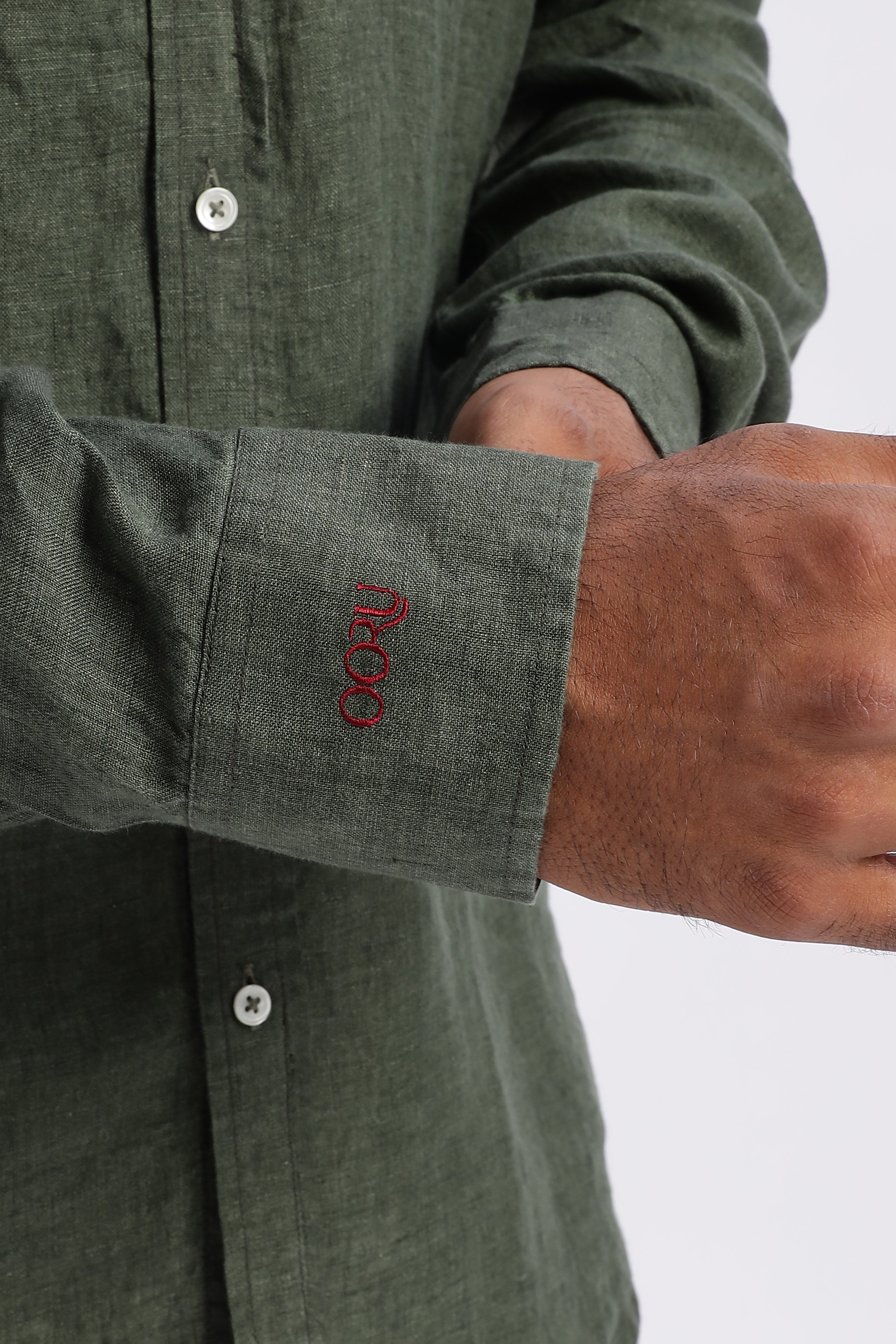 Green/ ಹಸಿರು Linen Shirt