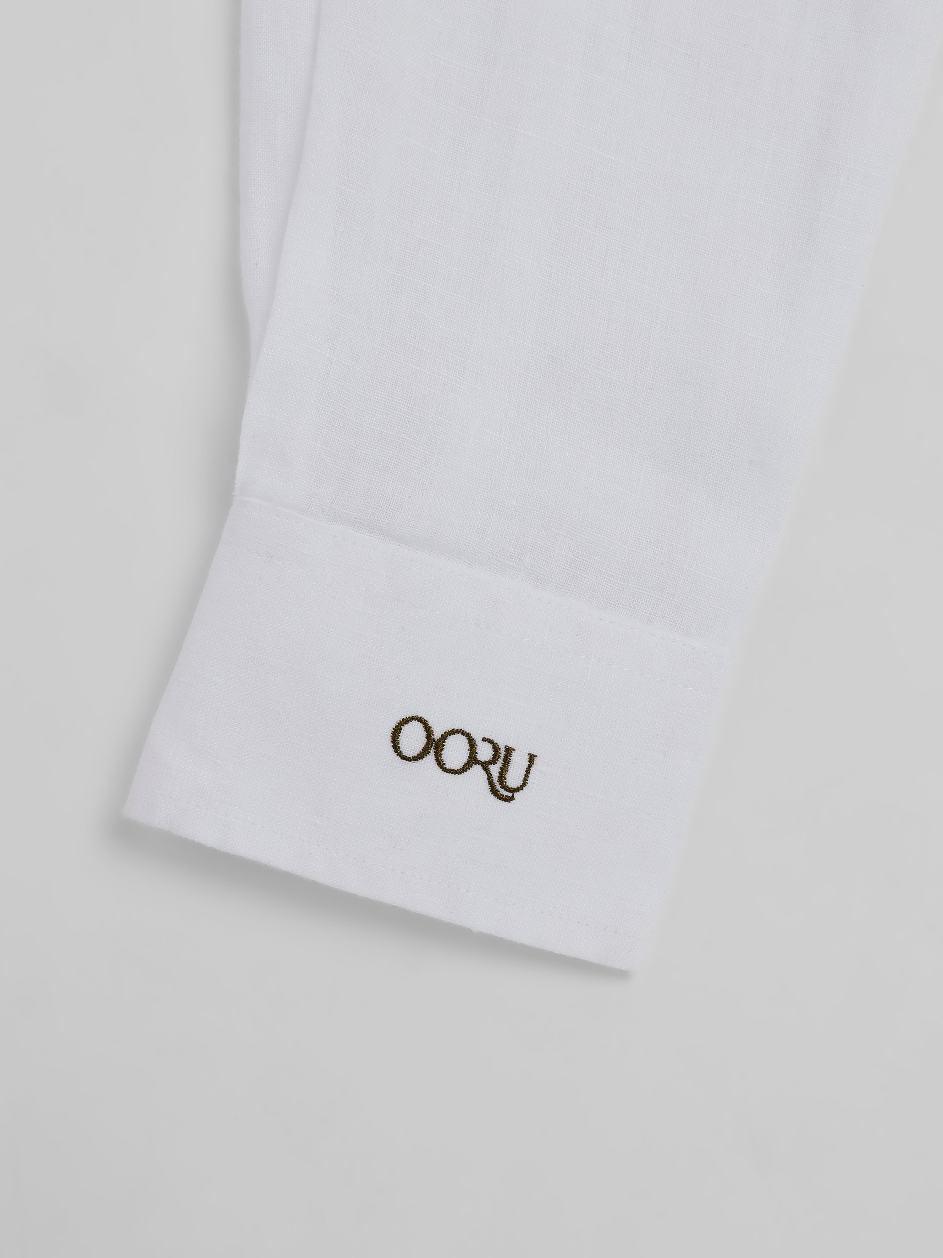 White/ ಬಿಳಿ Linen Shirt